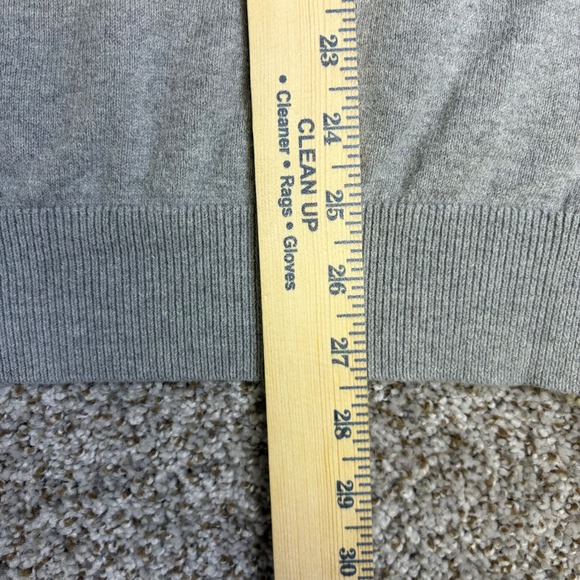 LL Bean Mens XL Gray Cotton Cashmere V-Neck Sweater 274603 - Picture 10 of 12